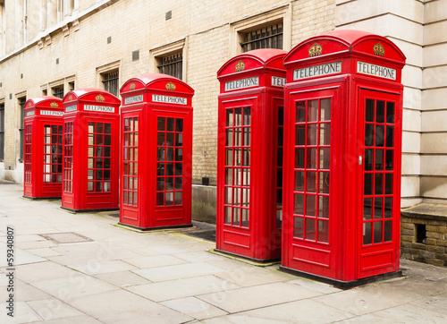 Red telephone boxes