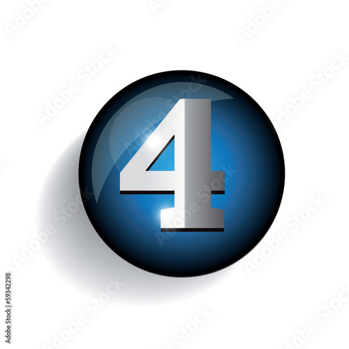 Number 4 steel button