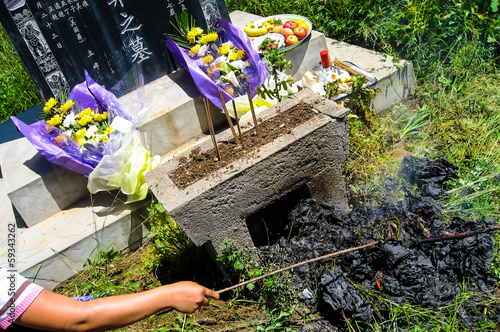 Картината върху платно Traditional Chinese burial tradition