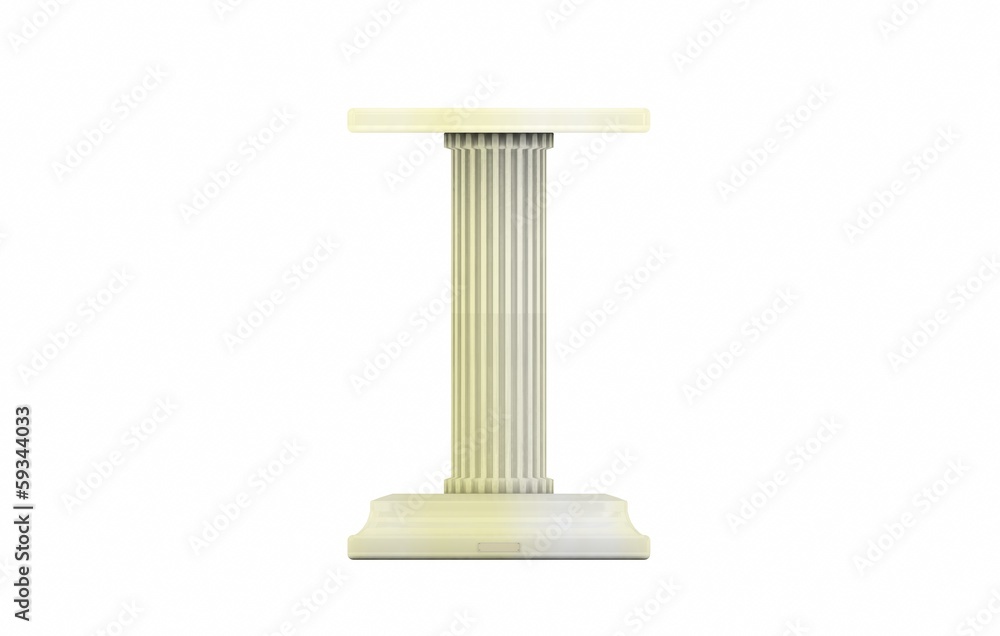 Steinpodest - Rillen,hell,gerade,1er-Standsäule Steinpodest - Rillen,hell,gerade,1er-Standsäule
