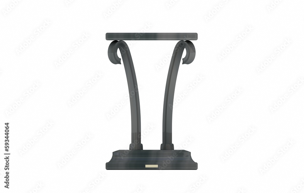 Steinpodest - gewunden,dunkel,4 Standbeine