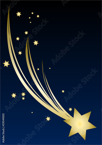 Christmas Star blue sky background