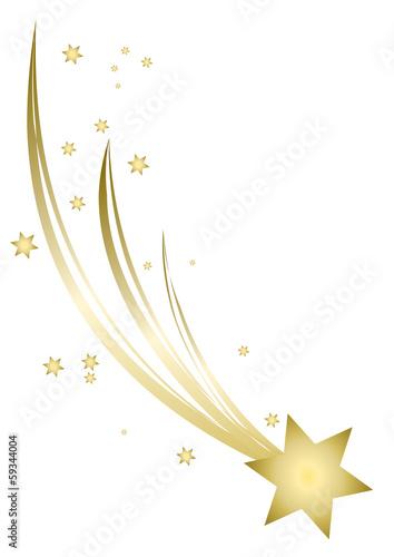 Christmas Star isolated on white paper background