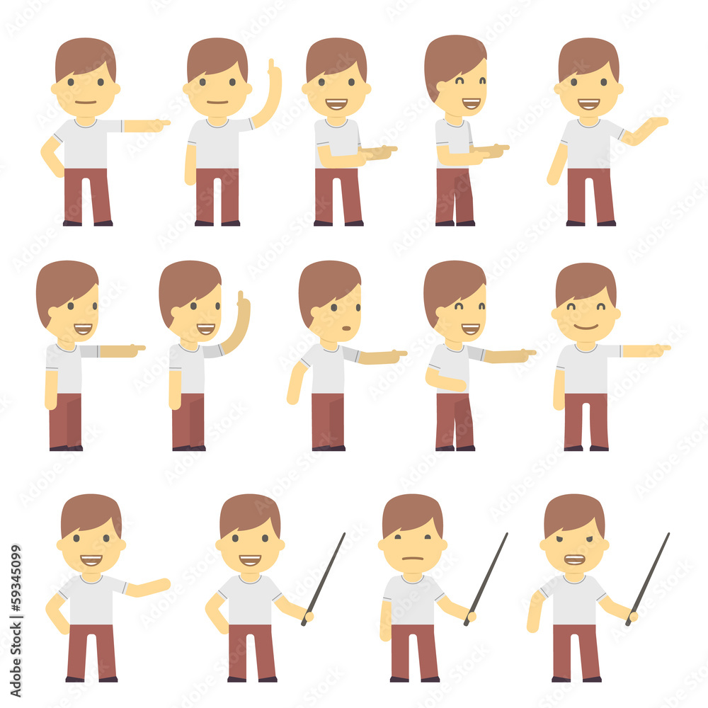 urban character set in different poses. simple flat design. urban character set in different poses. simple flat design.
