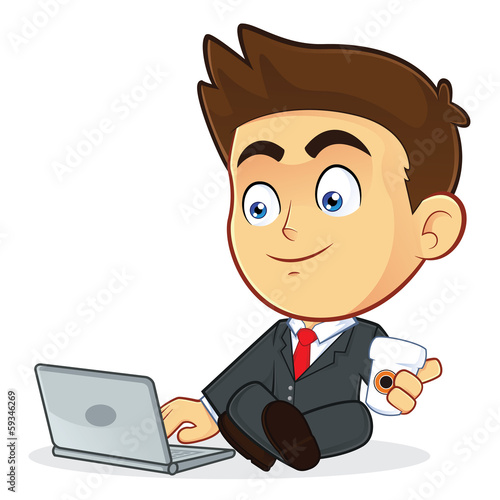 Businessman with his Laptop