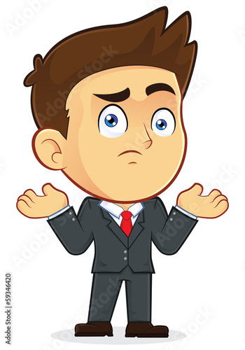 Confused Businessman Gesturing