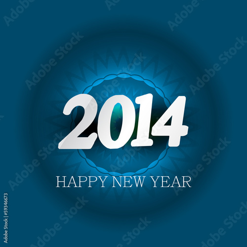 New Year 2014 for card colorful background design vector