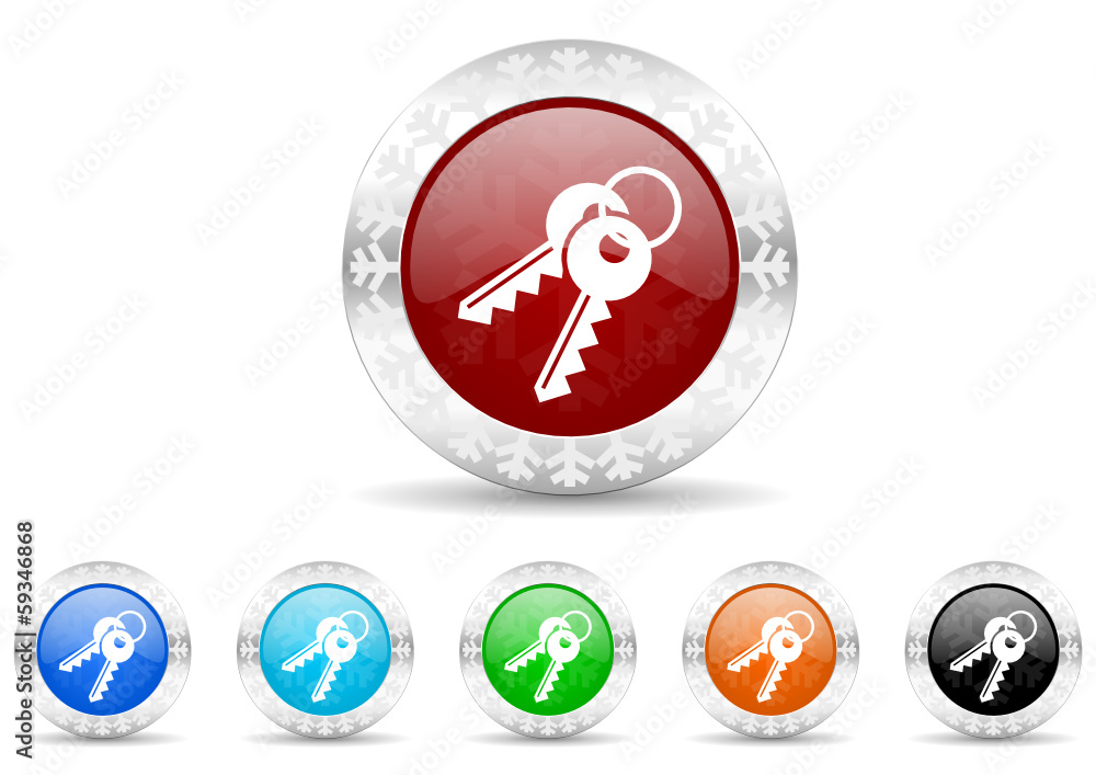 keys icon christmas vector set keys icon christmas vector set