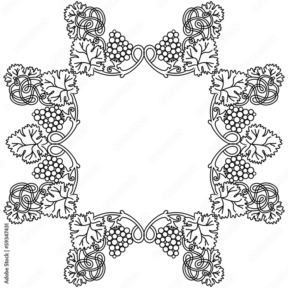 Abstract floral frame Abstract floral frame