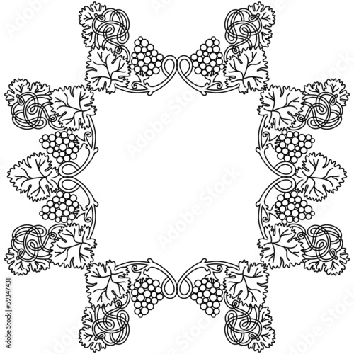 Abstract floral frame