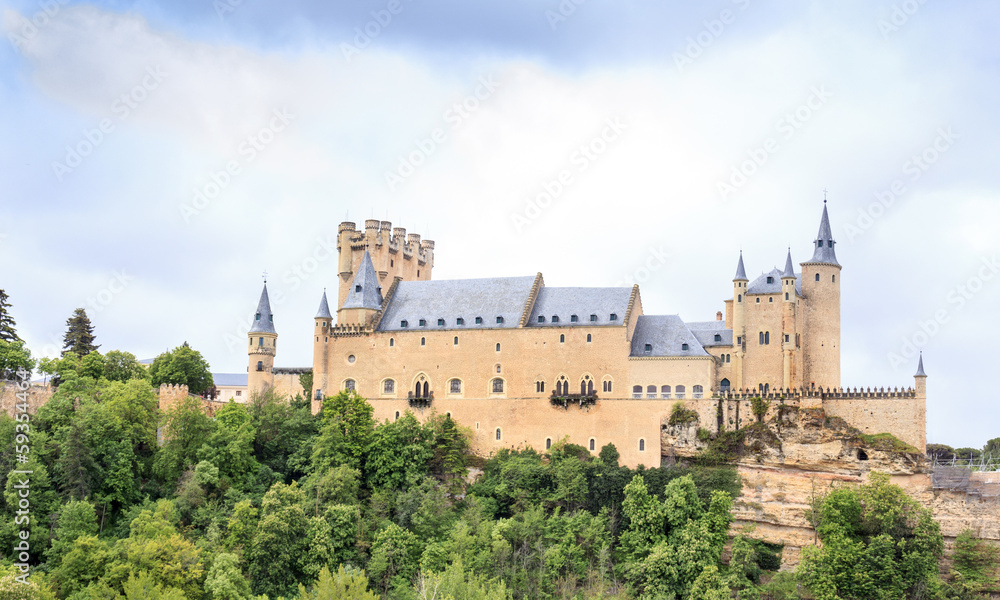 Beautiful buildings of Segovia, Spain