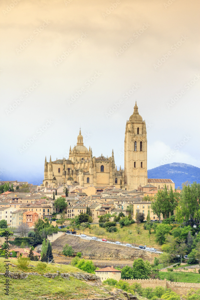 Beautiful buildings of Segovia, Spain
