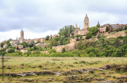 Beautiful panorama of Segovia  Spain