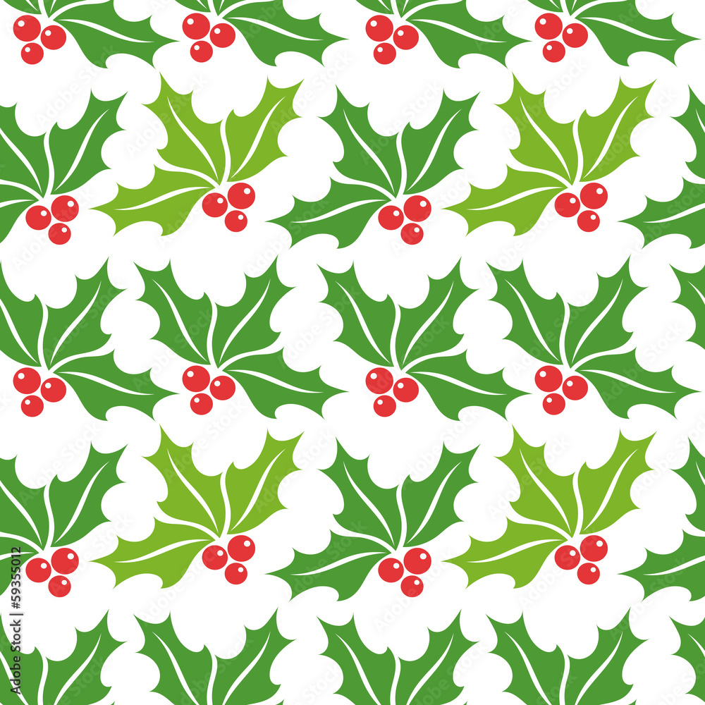 Christmas holly pattern Christmas holly pattern