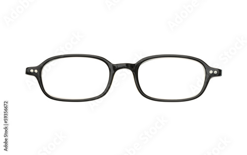Black eyeglasses (with clipping path) isolated on white backgrou