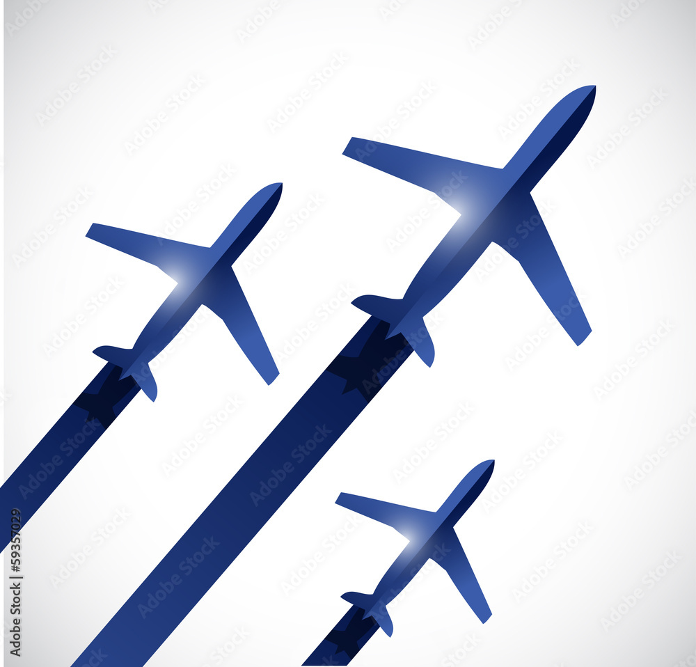 airplanes flying in the same destination. airplanes flying in the same destination.