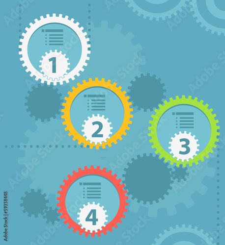 Flat design gear abstract background
