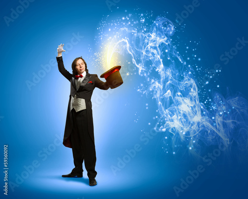 Magician with hat