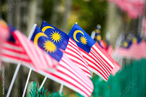 Malaysia Flag (selective focus and shallow deep of field - DOF) photo