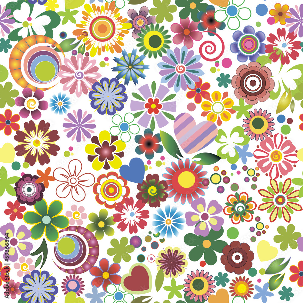 Floral mix, black background Floral mix, black background