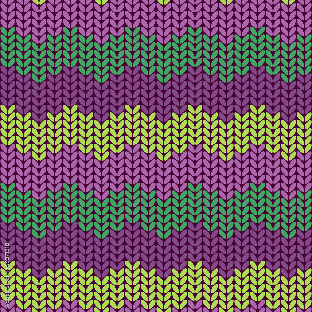 Illustration seamless knitted pattern.