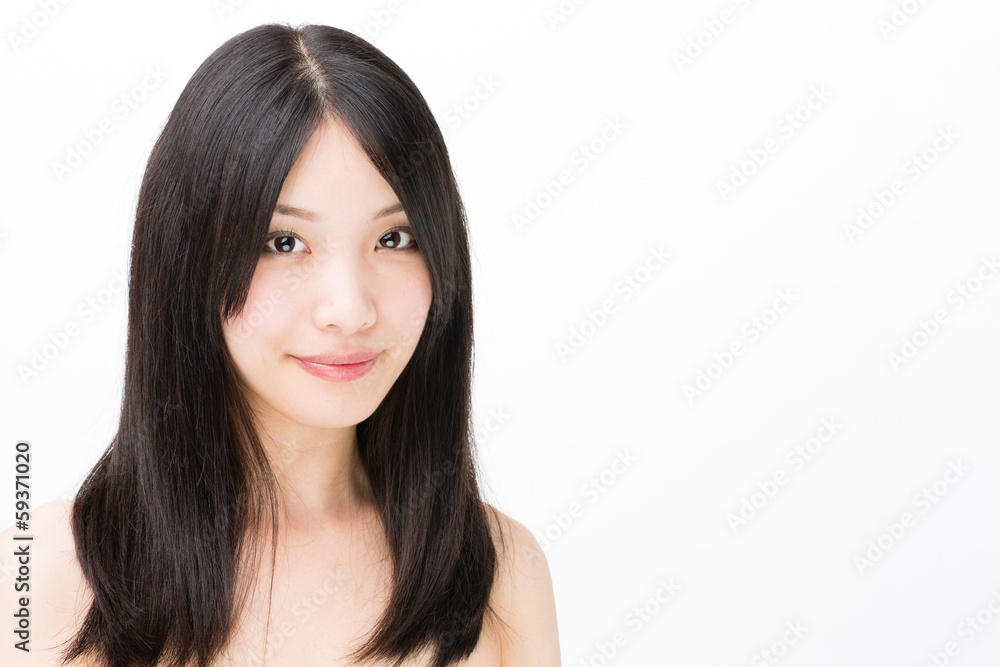 attractive asian woman beauty image on white background attractive asian woman beauty image on white background