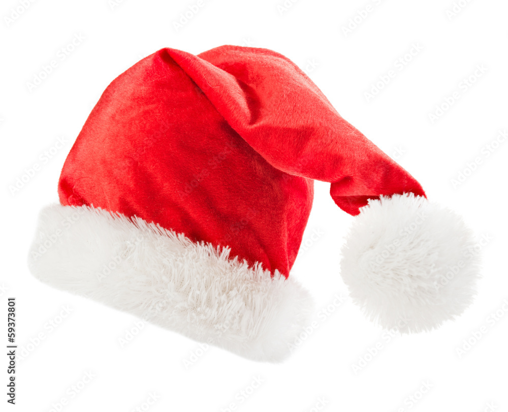 Santa Claus red hat isolated on white background Santa Claus red hat isolated on white background
