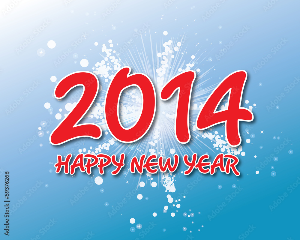 Creative happy new year 2014 design.