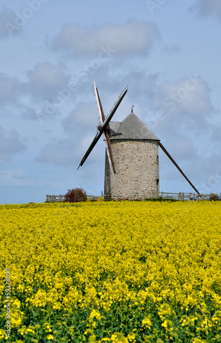 France, the Moidrey windmill in Pontorson photo