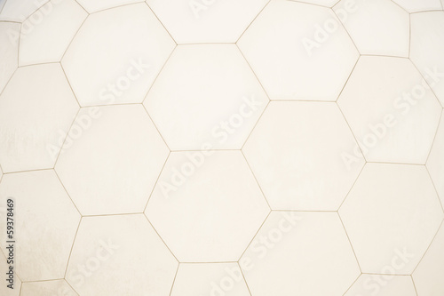 Close up of hexagonal geodesic dome