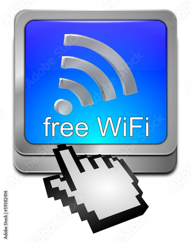 free WiFi Wlan Button mit Cursor