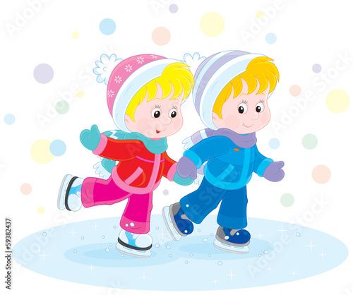 Children skating