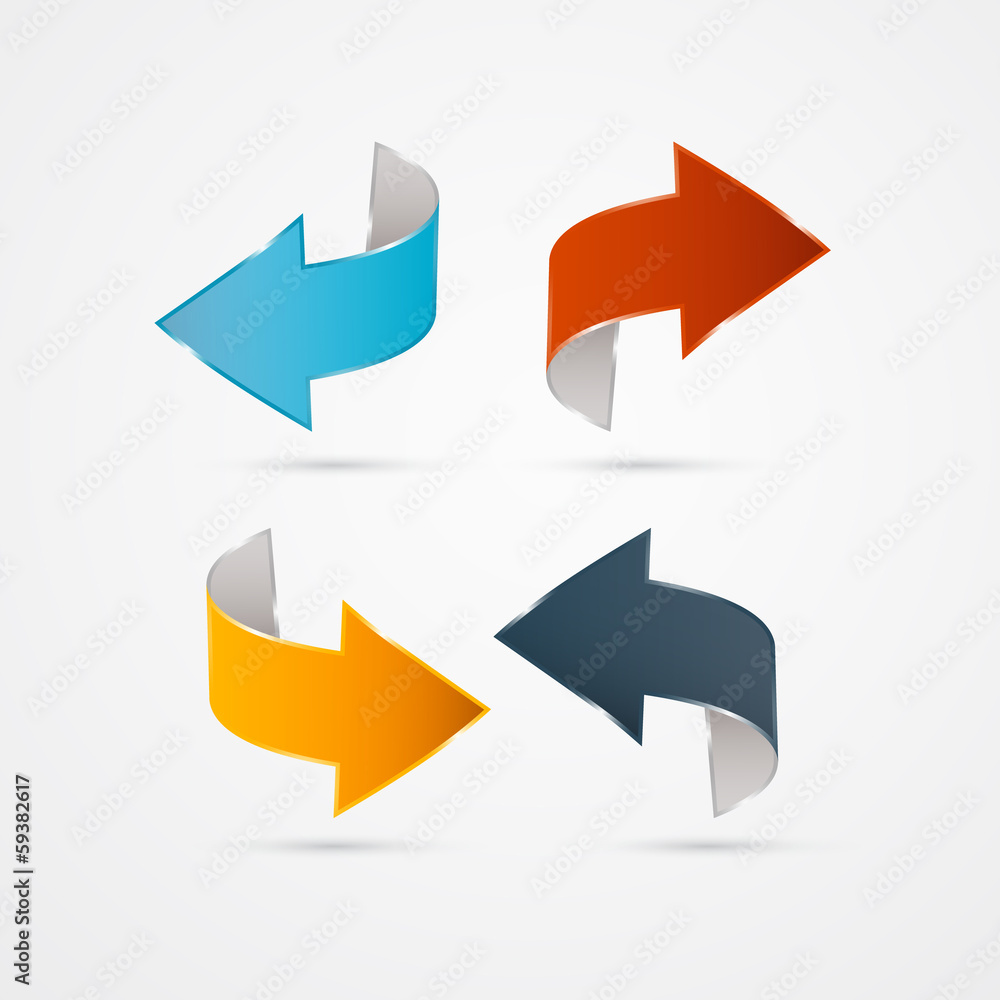 Retro Abstract Arrows Set Retro Abstract Arrows Set