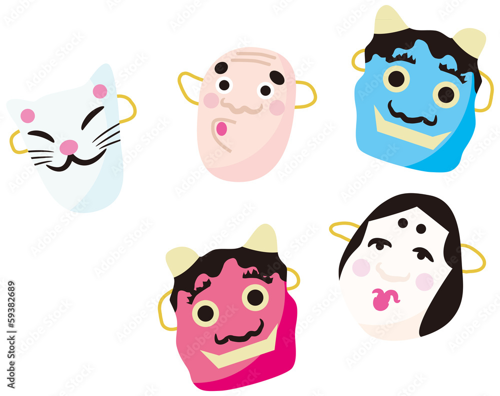 伝統的なお面 伝統的なお面