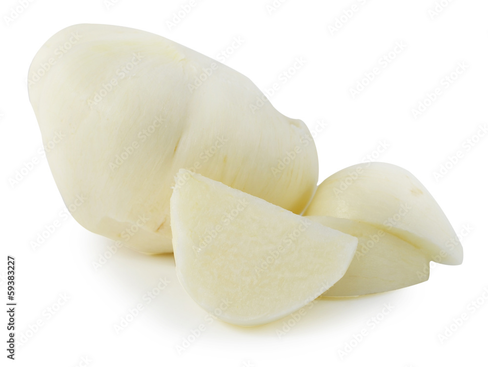 jicama on white background jicama on white background