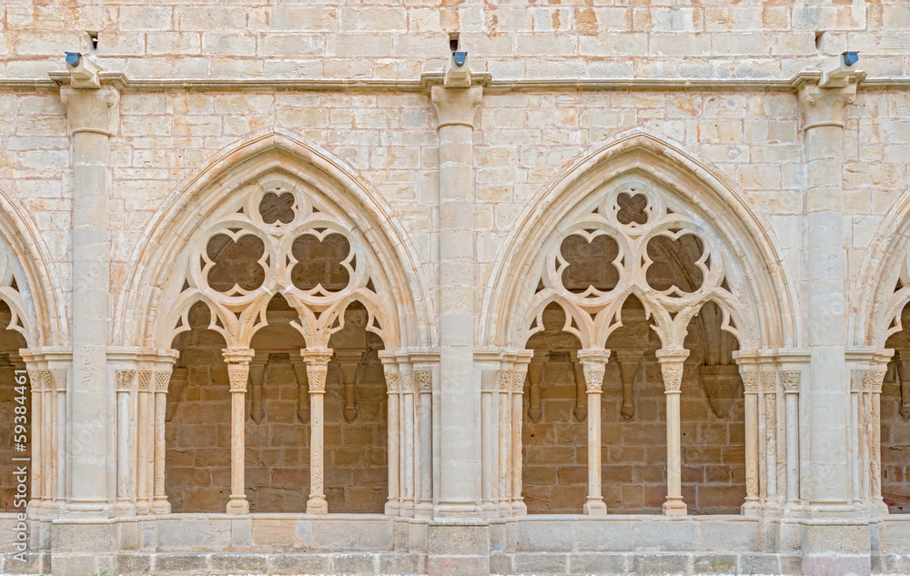 Poblet Monastery near Barcelona in Catalonia, Spain