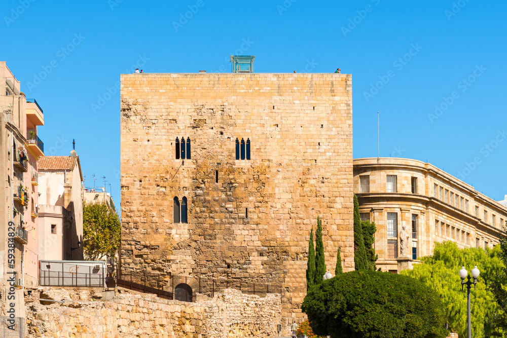 picturesque view of old houses in Tarragona, Catalonia