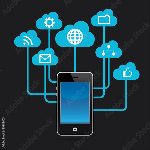 Creative info graphic with social network