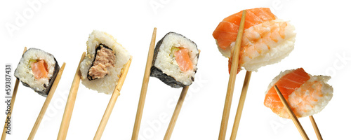 Panel kuchenny z motywem sushi