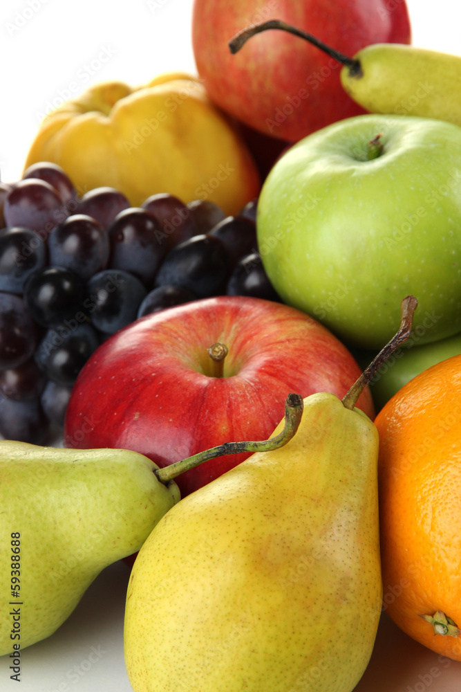 Composition of different fruits close up Composition of different fruits close up