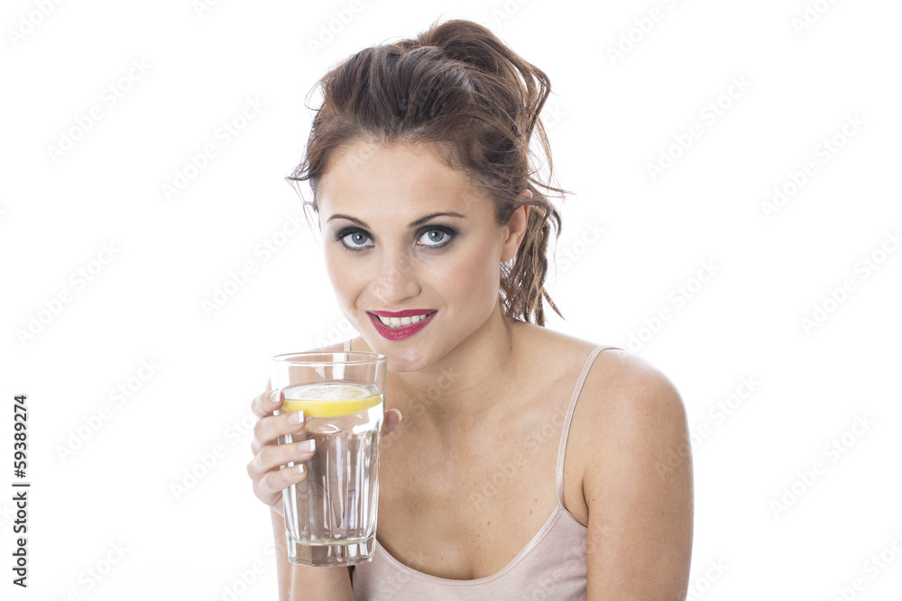 Young Woman Drinking a Glass of Water Young Woman Drinking a Glass of Water