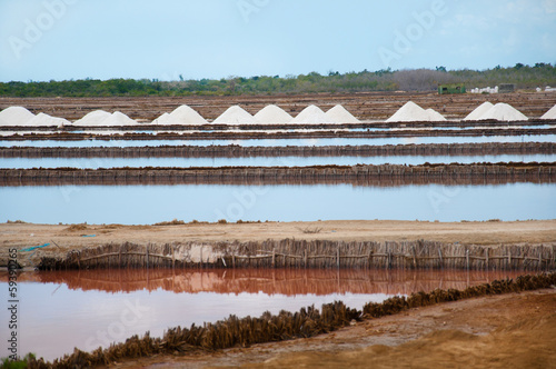 sea salt - traditional production from ocean water photo