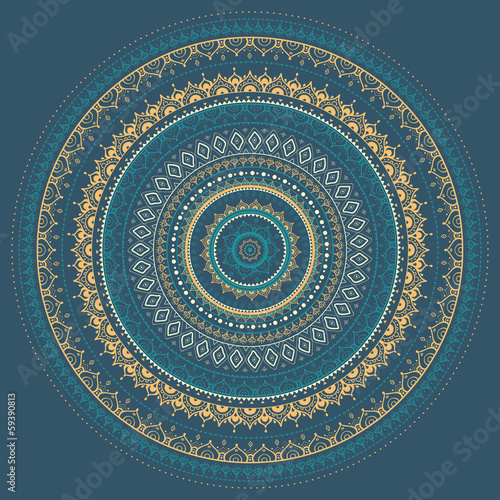 Mandala. Indyjski wzór dekoracyjny.