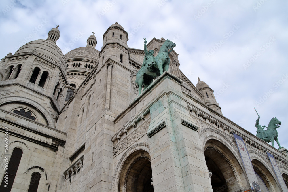 Basilique of Sacre Coeur in Montmartre, Paris