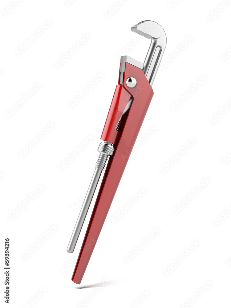 Red pipe wrench tool