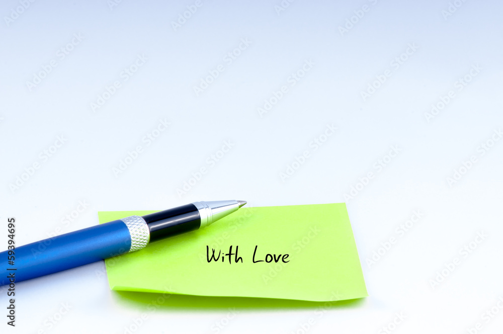 blue pen and with love note blue pen and with love note