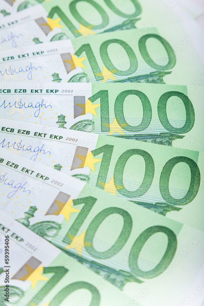 Euro banknotes spread over the floor - European currency Euro banknotes spread over the floor - European currency