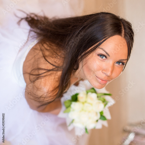 Portrait happy bride