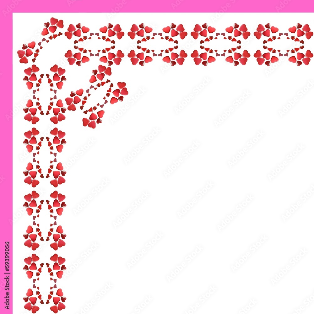 arrangement of hot hearts as background for Valentines Day
