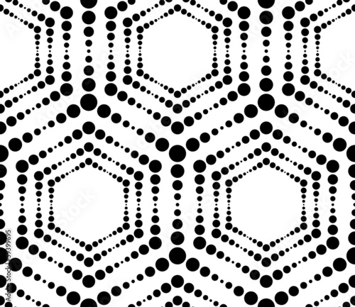 Seamless Geometric Monochrome Pattern